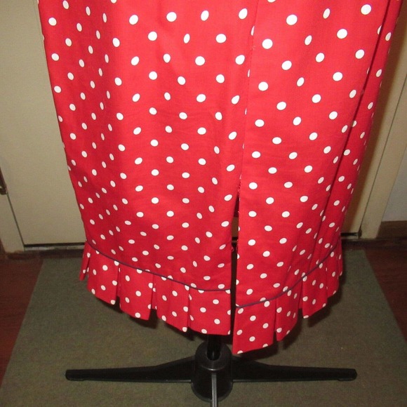 Vintage 80's Roberto Dei Como Italy Red White Polka Dot Dress sz 8 EUC - Picture 6 of 6